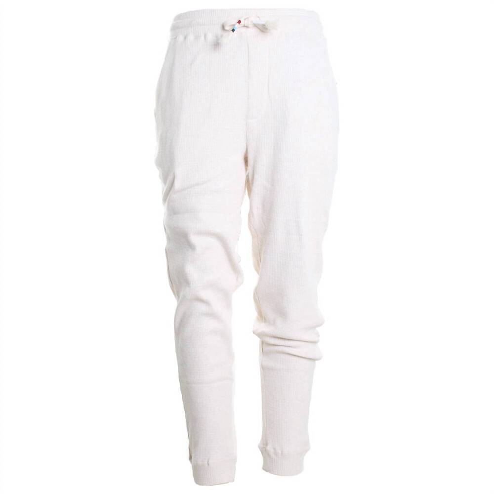 NEW SOL ANGELES men's charlie thermal joggers in white